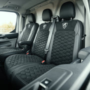 Ford Transit Custom 2023+ Predator Front Seat Covers (Alcantara & Leatherette)